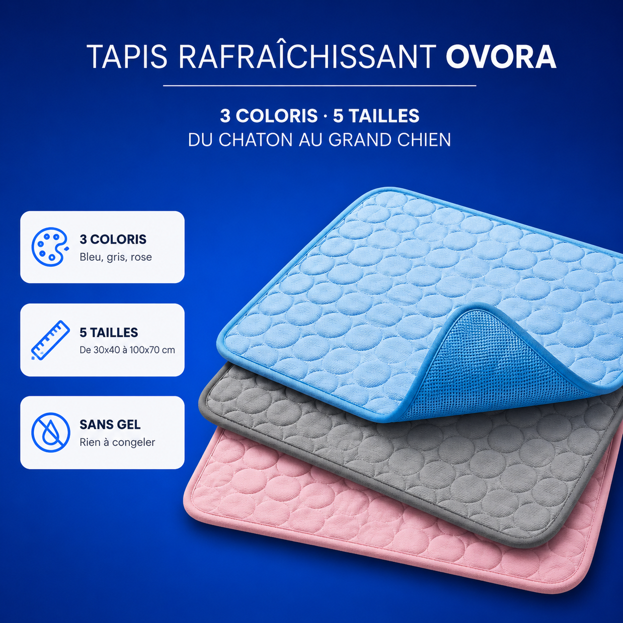 Tapis Rafraîchissant Ovora - 2 pour 1